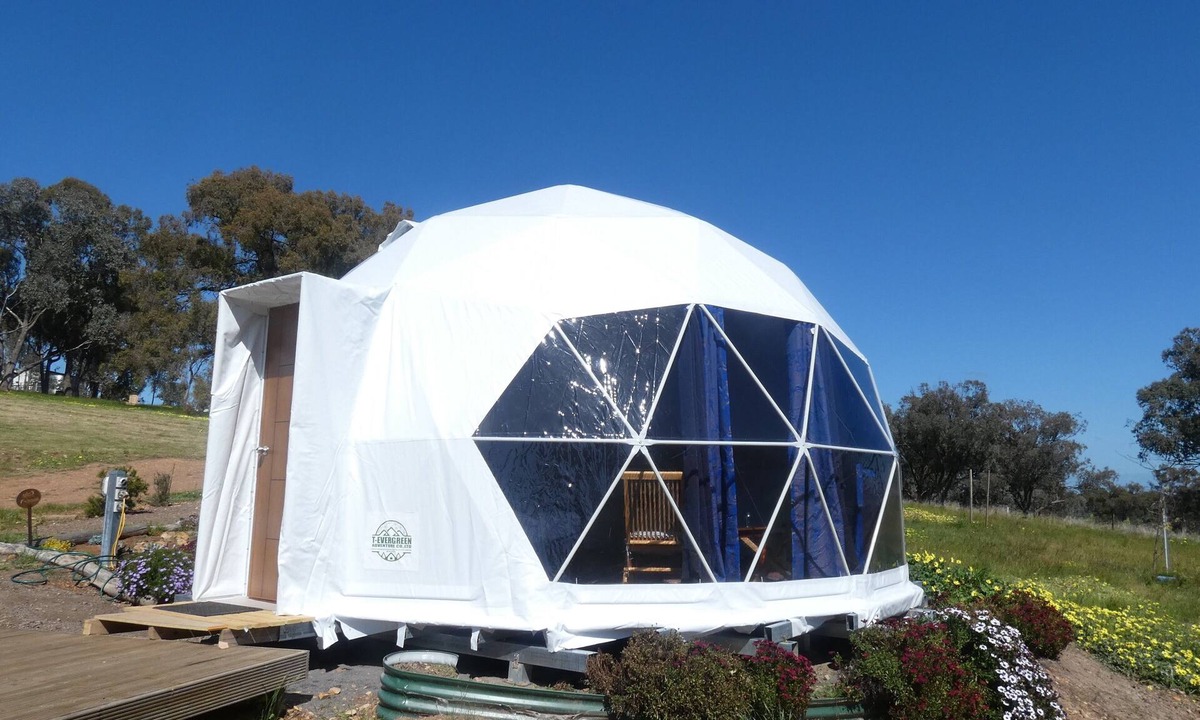 Balmattum Cottage | Clouds - Self Catering Dome accommodation with private deck, BBQ and lawn