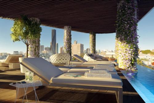 Fortitude Valley House | Modern Skyline Apartment 3BR with Pool Gym and tub