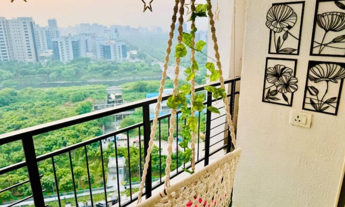 Noida Apartment | Sun-kissed Balcony Escape By Buddies Home