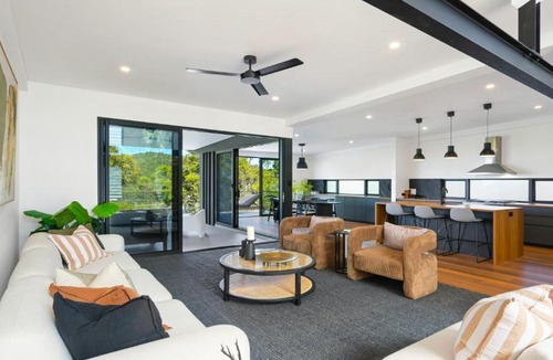 Horsfield Bay House | Aquilae-Waterfront Property Horsfield Bay -firepit,late check out