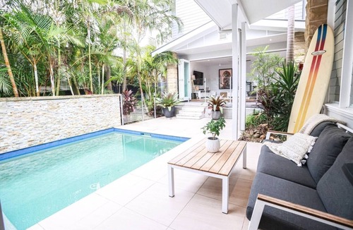 Avalon Beach House | Avalon Beach Coastal Sanctuary with Pool & Indoor Fireplace