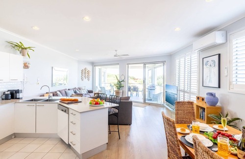 Anna Bay House | Birubi First Wave, 45a Ocean Ave - pet friendly, waterfront, waterviews, air con, Wi-Fi