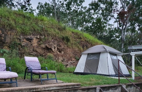 Mount Morgan Bed & Breakfast | Meyenburg Double bed Tent, Mt Morgan, Qld with shared bath/kitchen