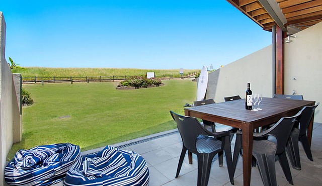 Beach front townhouse which has everything you need for a great holiday.