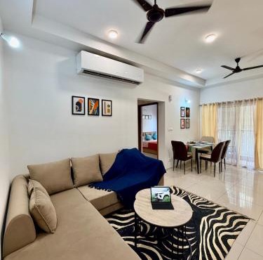 Modern 2BHK with pool & wifi at GIFT CITY