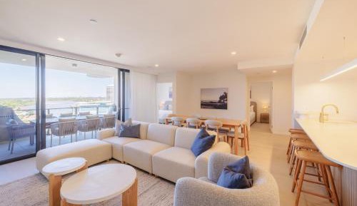 Three-Bedroom Apartment with Water View